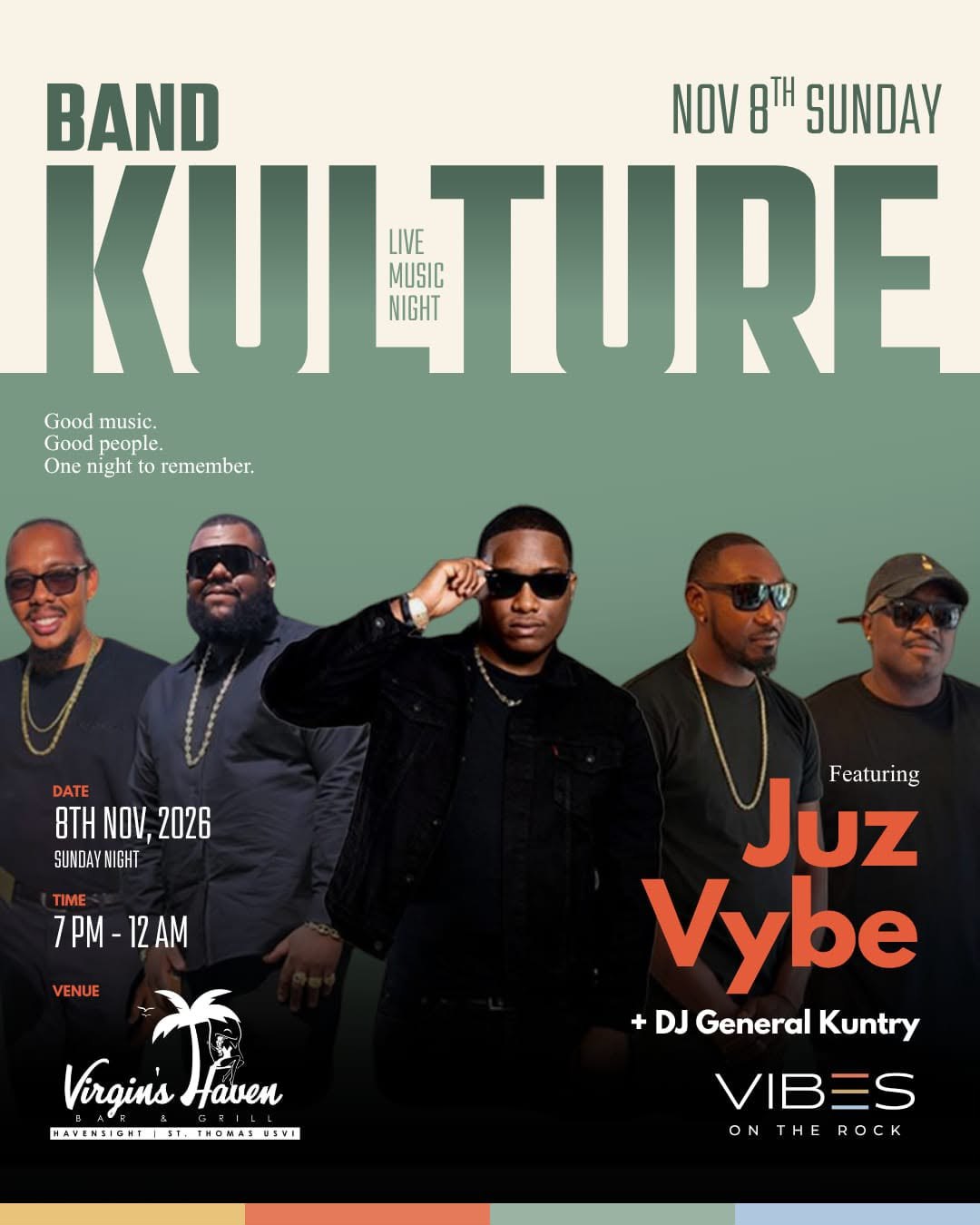 Band Kulture live music night flyer